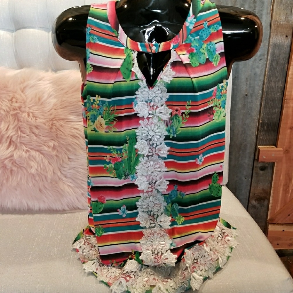 Serape style top.